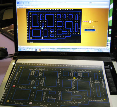 The laptop and map of Pac-Notts