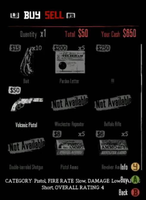 RDR menu