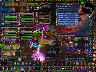 World of Warcraft screen with massive campaign detail